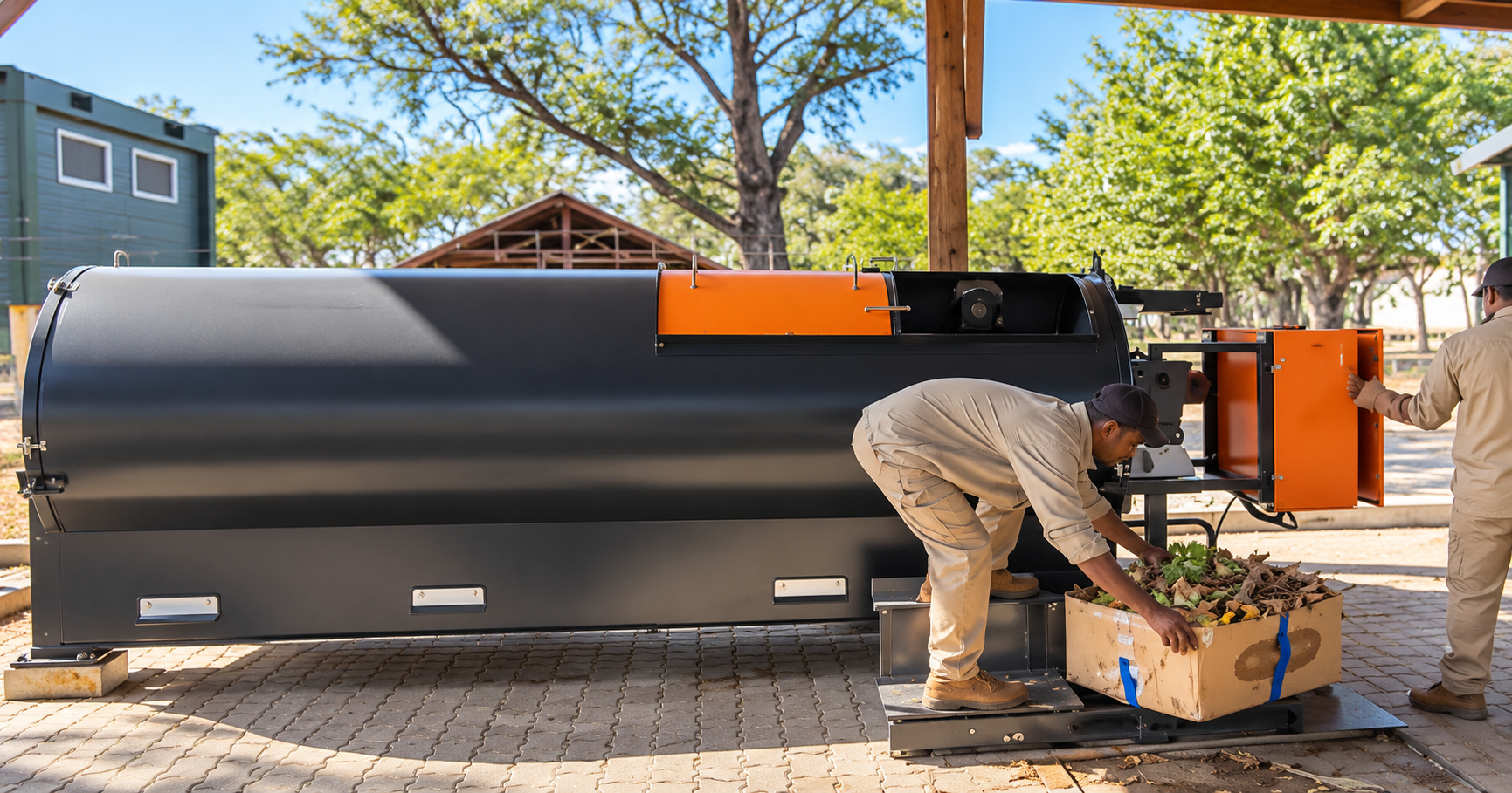 Earth Cycler used for on-site commercial food waste treatment